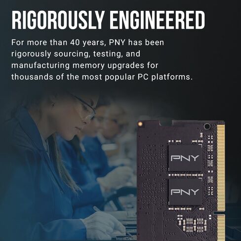 PNY Performance 16GB (2x8GB) DDR4 DRAM 3200MHz (PC4-25600) CL22 (Compatible with 2666MHz, 2400MHz or 2133MHz) 1.2V Dual Channel Notebook/Laptop (SODIMM) Computer Memory Kit – MN16GK2D43200-TB in Saudi Arabia