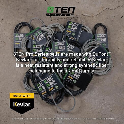 حزام 8 عشر مع Kevlar لـ Simplicity Snapper Ferris Champion 2050 2650 ZTR355Z ZTR400Z ZTR360Z 5023255SM 1724507 155 × 1/2 in Saudi Arabia