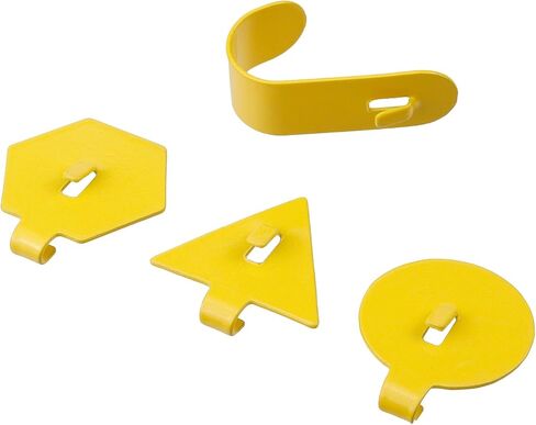 24Pcs Small Pegboard Hooks Set Yellow Study Peg Hooks 6 Styles Wall Organizing Hooks Office Hanging Hooks in Kuwait