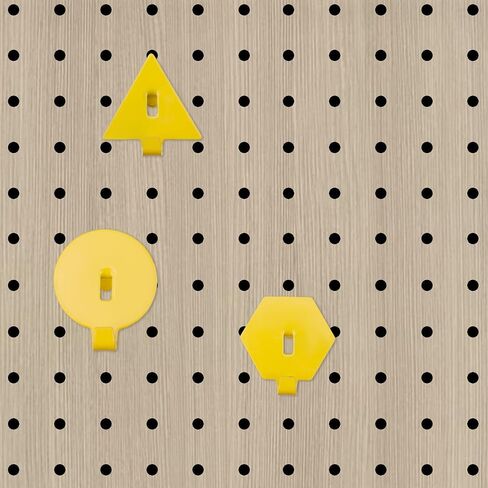 24Pcs Small Pegboard Hooks Set Yellow Study Peg Hooks 6 Styles Wall Organizing Hooks Office Hanging Hooks in Kuwait