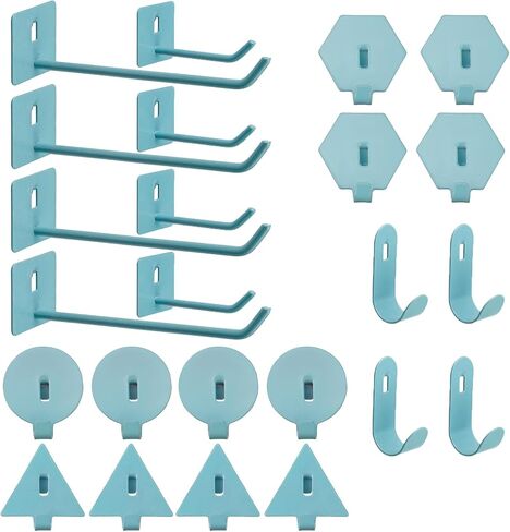 24Pcs Small Pegboard Hooks Set Yellow Study Peg Hooks 6 Styles Wall Organizing Hooks Office Hanging Hooks in Kuwait