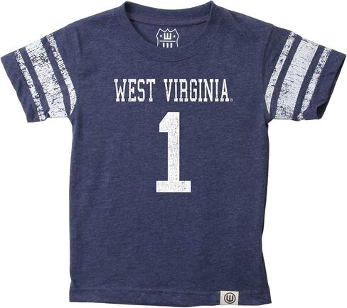 Wes and Willy Youth Boys College Sports Fan Short Sleeve Jersey Print T-Shirt Sizes 8-20 in Kuwait