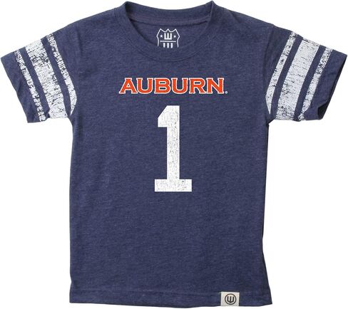 Wes and Willy Youth Boys College Sports Fan Short Sleeve Jersey Print T-Shirt Sizes 8-20 in Kuwait