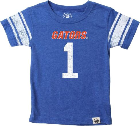 Wes and Willy Youth Boys College Sports Fan Short Sleeve Jersey Print T-Shirt Sizes 8-20 in Kuwait