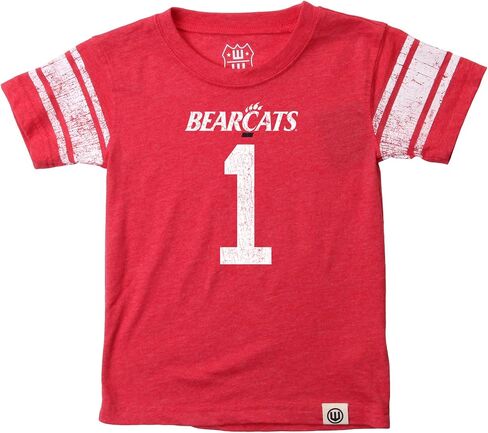 Wes and Willy Youth Boys College Sports Fan Short Sleeve Jersey Print T-Shirt Sizes 8-20 in Kuwait