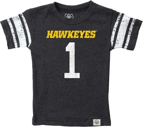 Wes and Willy Youth Boys College Sports Fan Short Sleeve Jersey Print T-Shirt Sizes 8-20 in Kuwait