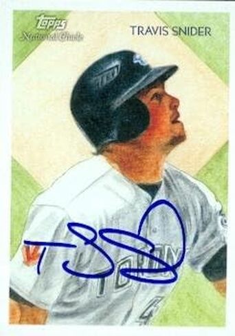 مستودع توقيعه 104347 Travis Snider Card Baseball Card Toronto Blue Jays 2010 Topps National CHECLE NO. 185 in Kuwait