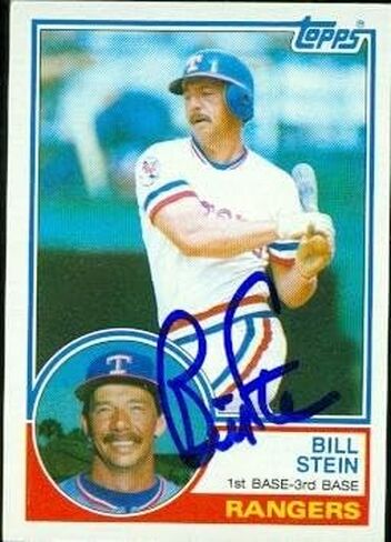 Autograph Warehouse 49078 Bill Stein Autographed Baseball Card Texas Rangers 1983 Topps No .64 in Saudi Arabia