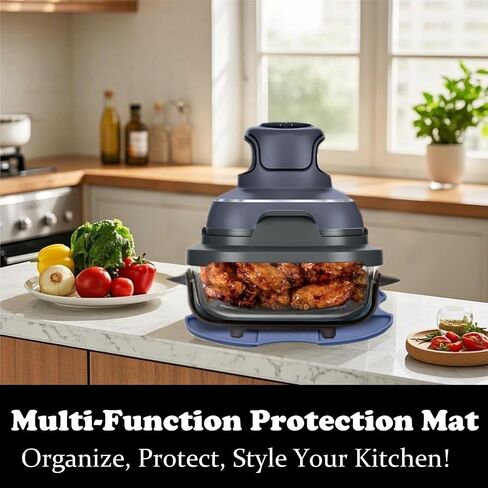 Tailored Ninja Crispi PowerPod Silicone Trivet – Hot Pads for Ninja Crispi Glass Air Fryer Accessories, Heat-Resistant, Non-Slip, Protection for Countertop, Fit Ninja FN101GY | FN101SG | FN101ST in Saudi Arabia