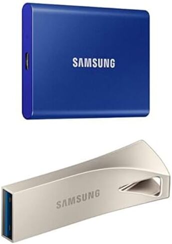 سامسونج وسيط تخزين ذو حالة ثابتة خارجي محمول T7 500GB USB 3.2 رمادي (MU-PC500T)، MU-PC500T/AM in Kuwait
