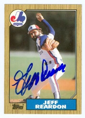 مستودع توقيعه 43375 JEFF REARDON CARDACHER CARD MONTREAL EXPOS 1987 TOPPS NO .165 TIFFANY in Saudi Arabia