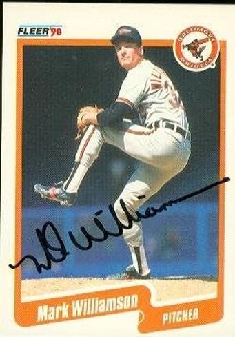Autograph Warehouse 51097 Mark Williamson Autographed Baseball Card Baltimore Orioles 1990 Fleer No .194 in Saudi Arabia