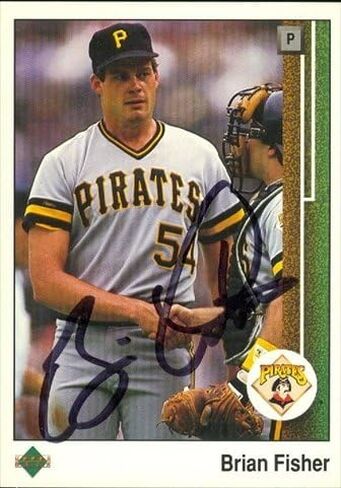 مستودع توقيعه 46553 برايان فيشر بطاقة البيسبول بيرتسبرغ بيراتيس 1989 Upper Deck No .69 in Saudi Arabia