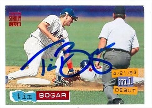 Autograph Warehouse 48521 Tim Bogar Autographed Baseball Card New York Mets 1994 Stadium Club No .170 in Saudi Arabia