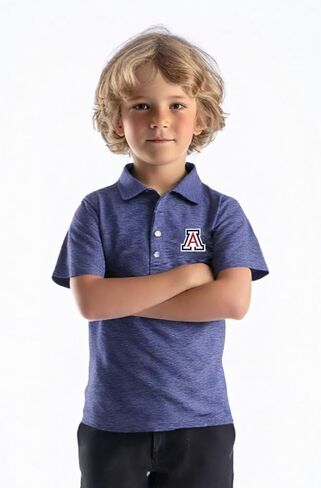 WES و Willy Youth Boys College Sports Fan Short Sleeve Polo غائم غائم in Kuwait