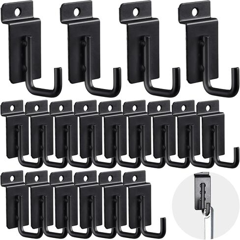 60pcs السنانير الشاقة Slatwall ، j على شكل شلالات الجدار أقواس شماعات الملحقات pegboard الشبك in Saudi Arabia