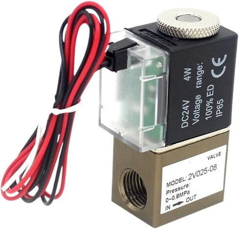 2V025-08 عادةً نوع السلك المغلقة من نوع الرصاص الهوائي صمام 12V 24V 220V 1/4 "2 الطريق 2 صمام الملف اللولبي للهواء (PSL 8MM ، 2V025-06 NC AC220V) in Saudi Arabia
