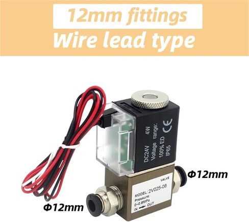 2V025-08 عادةً نوع السلك المغلقة من نوع الرصاص الهوائي صمام 12V 24V 220V 1/4 "2 الطريق 2 صمام الملف اللولبي للهواء (PSL 8MM ، 2V025-06 NC AC220V) in Saudi Arabia