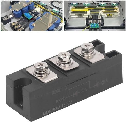 وحدة مقوم جسر الجسر الصمام الثنائي ، 200A / 250A 1600V طاقة عالية 3 وحدة التحويل الحالية ، انعكاس ضوئي مضاد للانعكاس الصمام الثنائي CATHODE CONTER DIODE (MDK 200A in Kuwait
