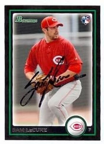 Autograph Warehouse 51434 Sam Lecure Autographed Baseball Card Cincinnati Reds 2010 Topps Bowman No .Bdp37 in Saudi Arabia