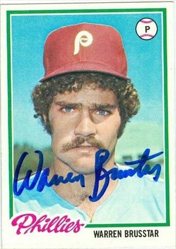 توقيعه مستودع 45263 وارن بروسستار بطاقة البيسبول فيلادلفيا فيليز 1978 TOPPS NO .297 in Saudi Arabia