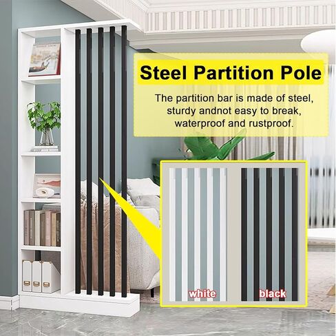 Stylish Floor-to-Ceiling Room Divider Shelf, 140 cm Wide Partition Screen for Living Room, Hollow Decor Columns, Easy to Install, Beige (55x10x81 in) in Saudi Arabia