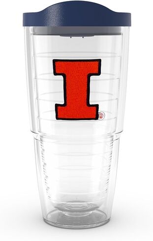 Tervis Illinois Fighting Illini - الشعار الأساسي المصنوع في الولايات المتحدة الأمريكية كوب سفر معزول مع عزل معزول. in Kuwait