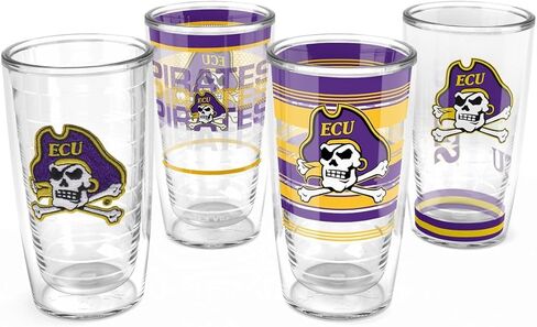 Tervis East Carolina Pirates - متنوع مصنوع في الولايات المتحدة الأمريكية كوب سفر معزول مع عزل معزول. in Kuwait