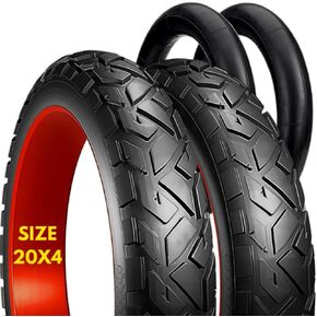 20x4.0 Fat Tire & Tube Set for E-Bikes – 2 Heavy-Duty Tires + 2 Schrader Inner Tubes – Fits Himiway, Rad, Aventon, Ecotric in Saudi Arabia