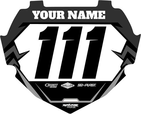 Custom BMX Box Two Number Plate Decal - Personalize Racing Graphics with Your Name & Number, Follows BMX Rule Book guidelines, Multicolored Outstanding Designs, Junior and Senior Sizes. in Saudi Arabia