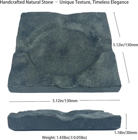 Luxury Granite Cigar Ashtray - Heavy Duty Square Stone Ashtray with Cigar Rest, Natural Marble Smoking Ashtrays for Lounge, Patio, Man Cave & Whiskey Lovers, Starry Galaxy in Saudi Arabia