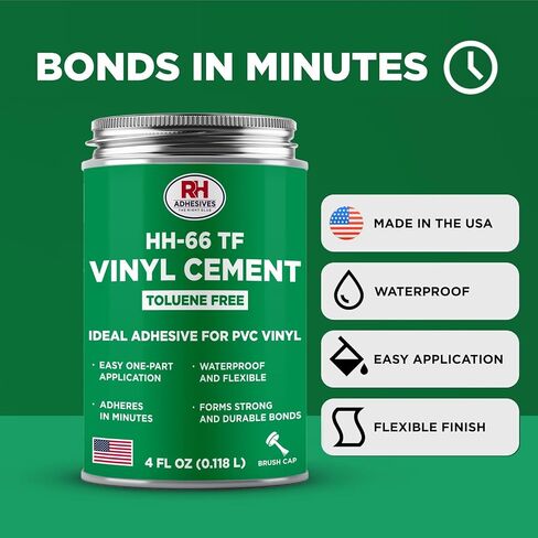 HH-66 Toluene Free Vinyl Cement, 1 oz. Tube - RH Adhesives Clear (HH66-TF-1ozTube) in Kuwait