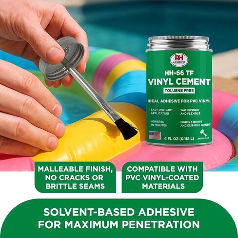 HH-66 Toluene Free Vinyl Cement, 1 oz. Tube - RH Adhesives Clear (HH66-TF-1ozTube) in Kuwait