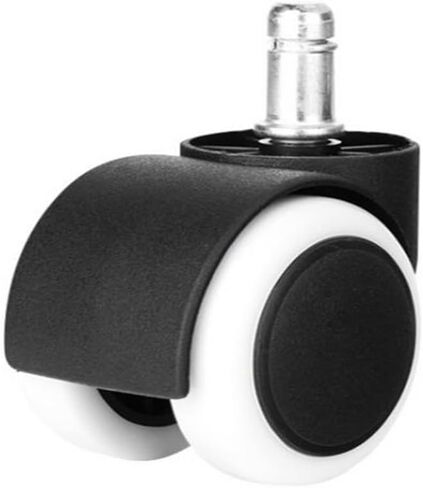 (Pack of 5) 2 Inch Retaining Ring 11mm/Threaded 10mm Swivel Wheel Office Chair Caster Boss Clip Spring PU Furniture(Thread-White) in Saudi Arabia