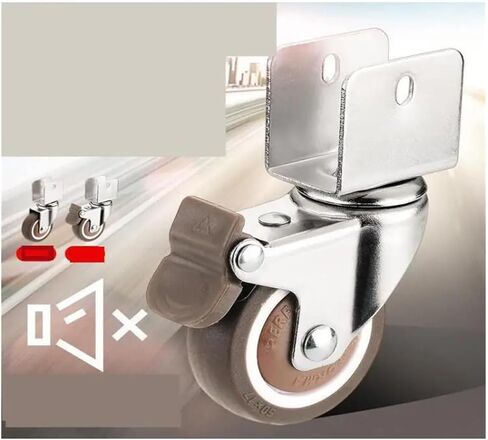 (حزمة من 4) صامت 2 بوصة على شكل حرف U على شكل حرف U سرير الأثاث المطاطي السرير Universal Caster (16mm-A) in Kuwait