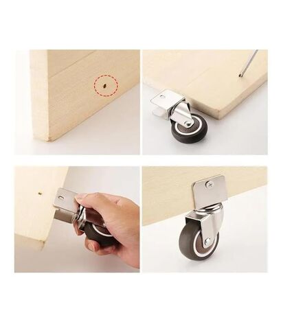 (حزمة من 4) صامت 2 بوصة على شكل حرف U على شكل حرف U سرير الأثاث المطاطي السرير Universal Caster (16mm-A) in Saudi Arabia