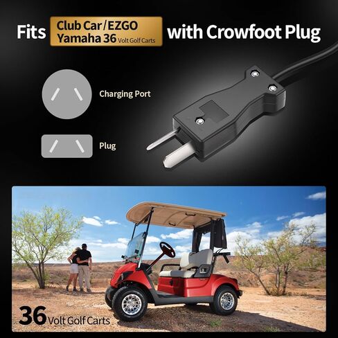 48 Volt Golf Cart Battery Charger, 15 AMP 48V Smart Golf Cart Charger for Club Car with 3-Pin Round Plug, 48v Golf Cart Charger for Lead Acid Battery, Fast Charging with LED Indicators & Protections in Kuwait