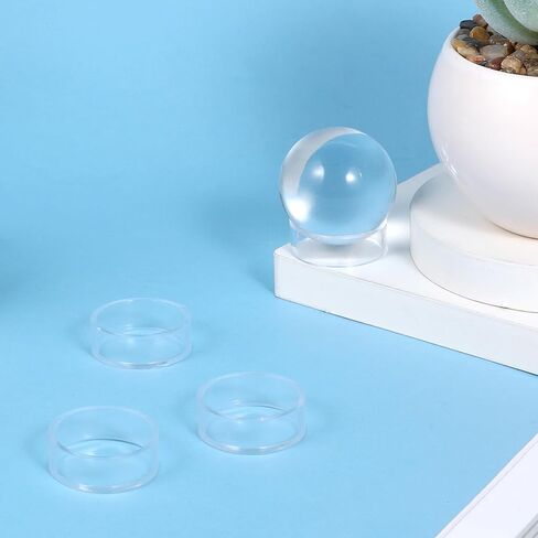 15Pcs Baseball Holder, Sphere Holders Ball Stand Baseball Stand for Display Clear Ring Acrylic Display Holders for Easter Eggs Golf Softball Tennis Ball Spheres Marbles Collections in Saudi Arabia