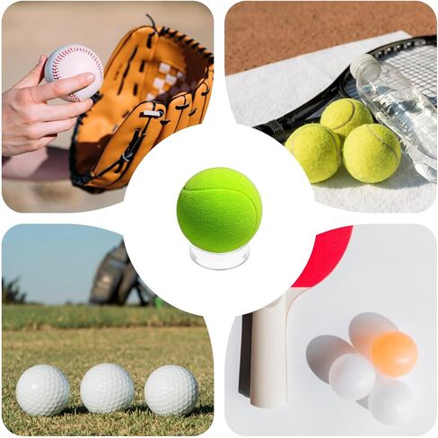 15Pcs Baseball Holder, Sphere Holders Ball Stand Baseball Stand for Display Clear Ring Acrylic Display Holders for Easter Eggs Golf Softball Tennis Ball Spheres Marbles Collections in Saudi Arabia