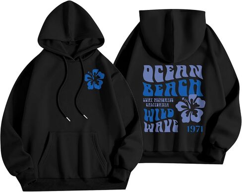 Hoodies for Women Long Sleeve Hoodies Cute Graphic Loose Womens Sweatshirts Casual Y2K Tops with Pockets in Saudi Arabia