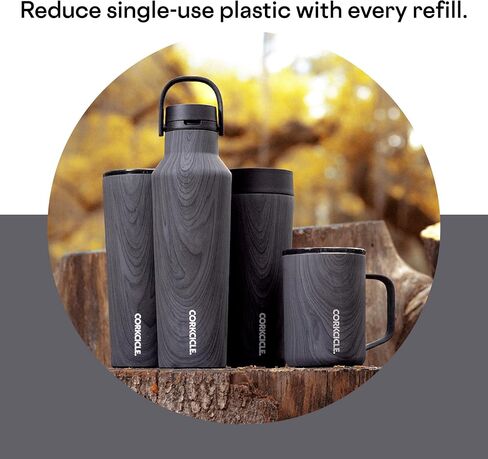 Corkcicle Sport Canteen - تبقي المشروبات الباردة 25 ساعة - زجاجة ماء من الفولاذ المقاوم للصدأ - ثلاثية المعزول - مقاومة للانسكاب - هدية شرب الصيف - تبقي مشروبات الجليد الباردة - 20 أوقية - رأس المطرقة in Kuwait