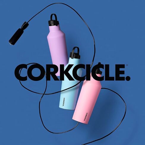 Corkcicle Sport Canteen - تبقي المشروبات الباردة 25 ساعة - زجاجة ماء من الفولاذ المقاوم للصدأ - ثلاثية المعزول - مقاومة للانسكاب - هدية شرب الصيف - تبقي مشروبات الجليد الباردة - 20 أوقية - رأس المطرقة in Kuwait