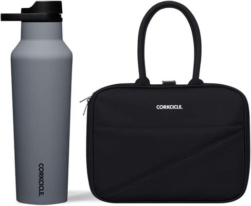 Corkcicle Sport Canteen - تبقي المشروبات الباردة 25 ساعة - زجاجة ماء من الفولاذ المقاوم للصدأ - ثلاثية المعزول - مقاومة للانسكاب - هدية شرب الصيف - تبقي مشروبات الجليد الباردة - 20 أوقية - رأس المطرقة in Kuwait