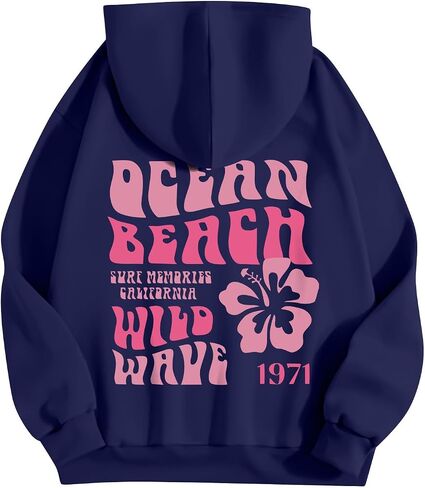 Hoodies for Women Long Sleeve Hoodies Cute Graphic Loose Womens Sweatshirts Casual Y2K Tops with Pockets in Saudi Arabia