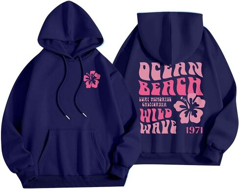 Hoodies for Women Long Sleeve Hoodies Cute Graphic Loose Womens Sweatshirts Casual Y2K Tops with Pockets in Saudi Arabia