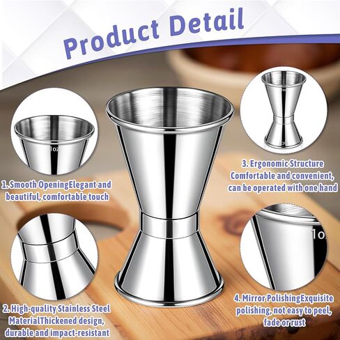 18 PCS Jigger for Bartending Cocktail ، 1/2oz 1 Oz Cocktail Cocktail Jigger Jigger Supplies for Home Bar Drink Attols Bartender in Saudi Arabia
