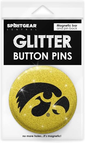 Iowa Hawkeyes Glitter Button Button أصفر in Kuwait