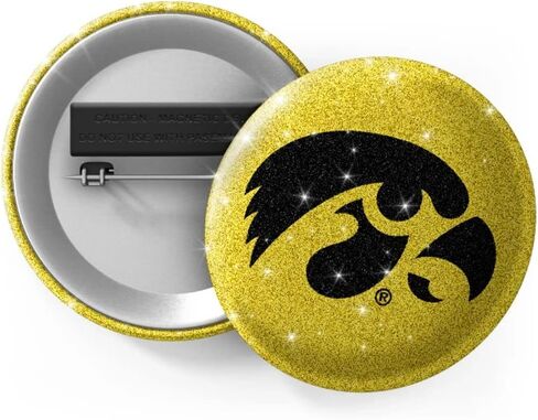 Iowa Hawkeyes Glitter Button Button أصفر in Kuwait