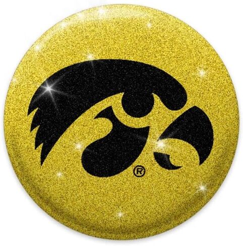 Iowa Hawkeyes Glitter Button Button أصفر in Kuwait