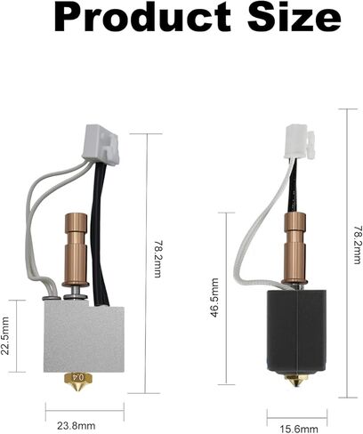 تحديث 0.4 مم تحديث HotEnd لـ Kobra S1 Combo من الفولاذ المقاوم للصدأ طباعة الفولاذ المقاوم للصدأ مجموعة الفوهة الساخنة الصلبة مع علبة تغطية السيليكون الإضافية والفوهات (0.2 مم/0.6 مم/0.8 مم) ، ل anycubic Kobra S1 in Kuwait